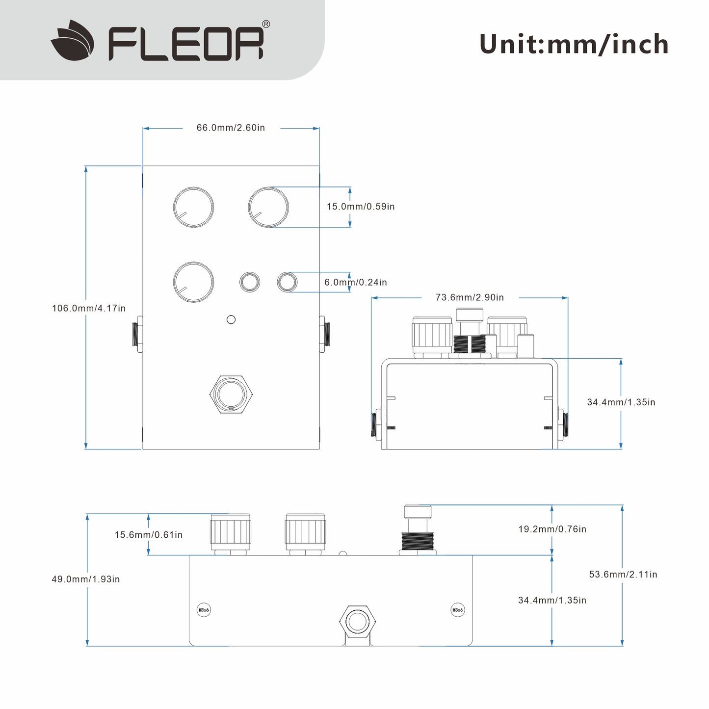 FLEOR FAP-DL Ambient Delay (DELAY) Analog Single Effects Pedal