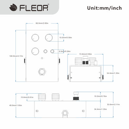 FLEOR FAP-DL Ambient Delay (DELAY) Analog Single Effects Pedal