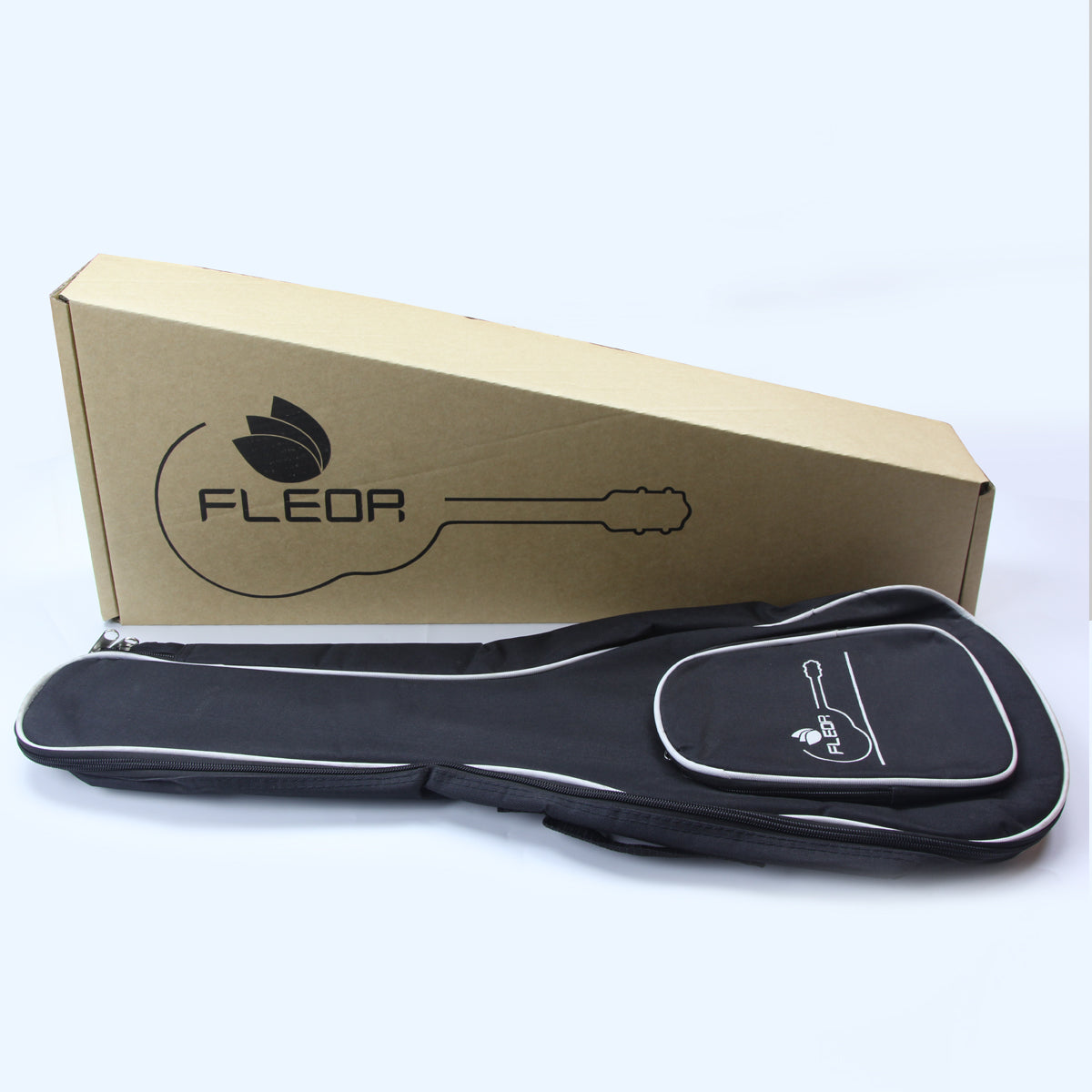 FLEOR 26" Ukulele Gig Bag with Zipper Pocket – Lightweight Soft Case