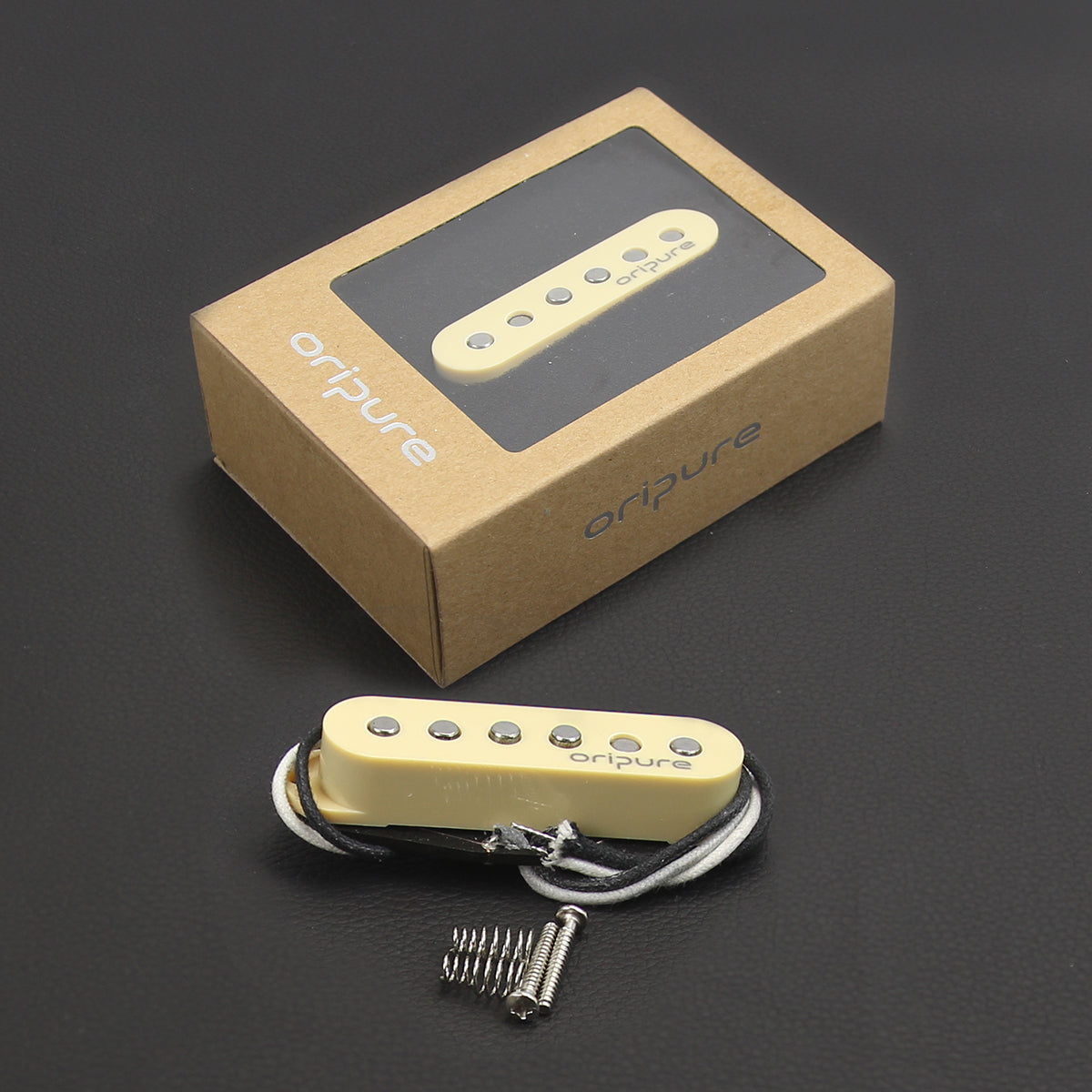 OriPure TSF558 Yellow  Vintage Alnico 5 Staggered Single Coil Neck Pickups for ST Guitar