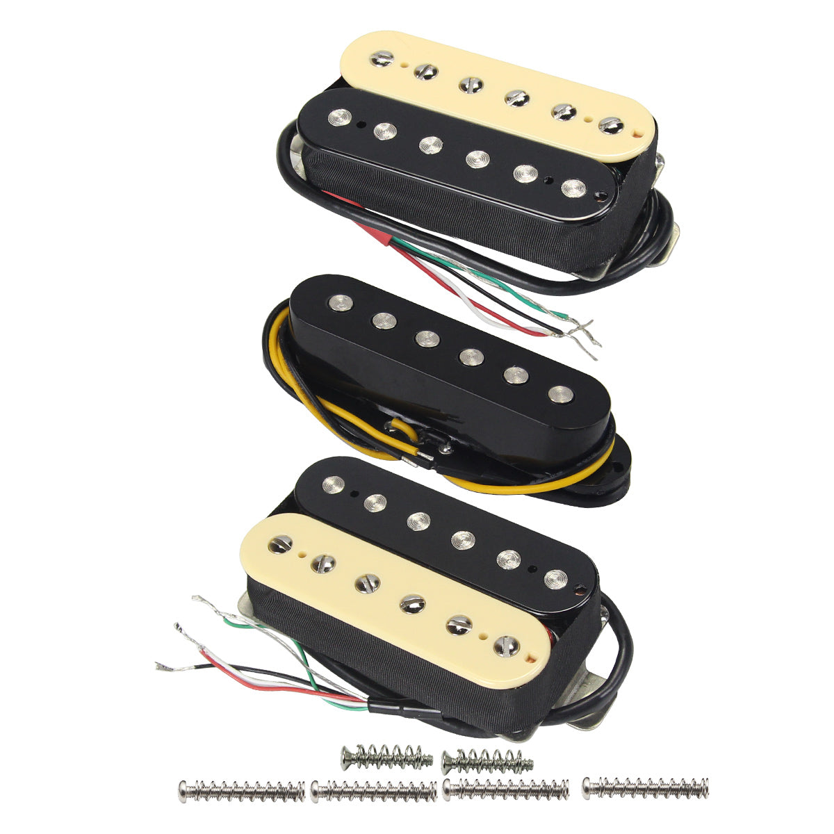 FLEOR 3pcs Electric Guitar Pickup HSH Set Ceramic Humbucker +Single Coil+Humbucker Pickups