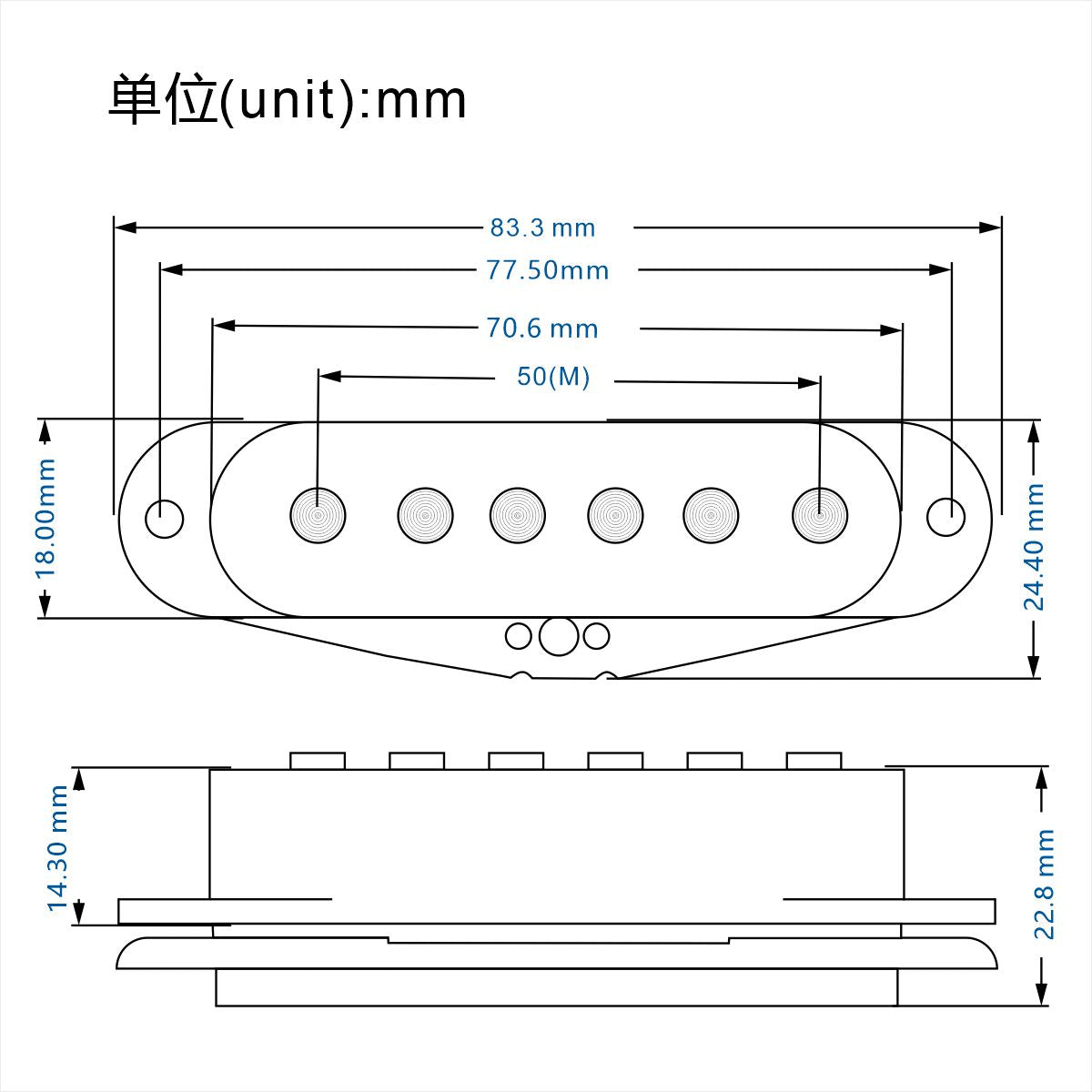 FLEOR 3pcs Electric Guitar Pickup HSH Set Ceramic Humbucker +Single Coil+Humbucker Pickups