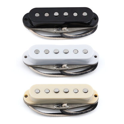 FLEOR Vintage Style SSS Alnico 5 Handwound Single Coil Pickups – Classic 60s Blues & Rock Tone for ST Style Guitars