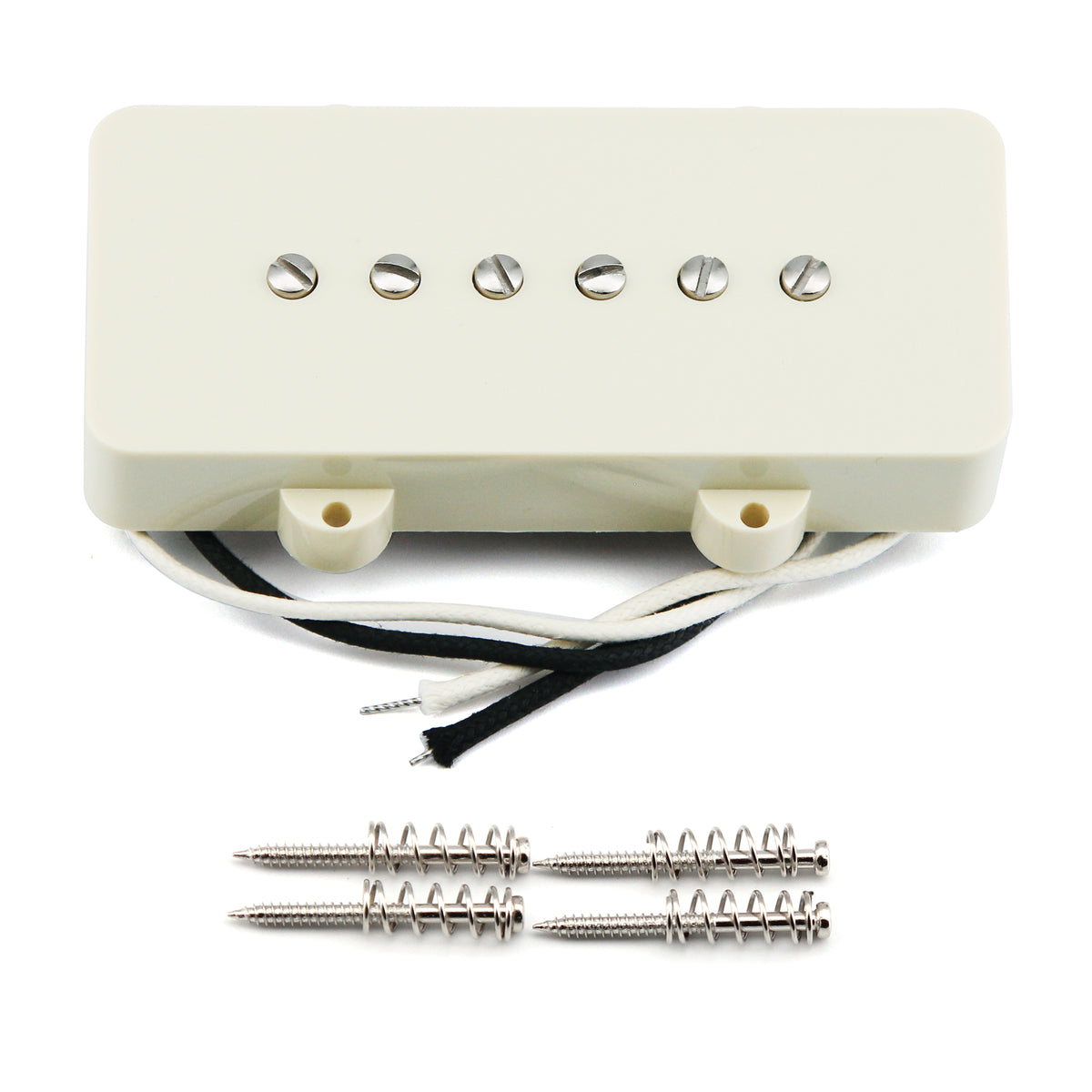 FLEOR Vintage Alnico 5 JM Electric Guitar Pickup Single Coil Neck /Bridge Pickup Aged White