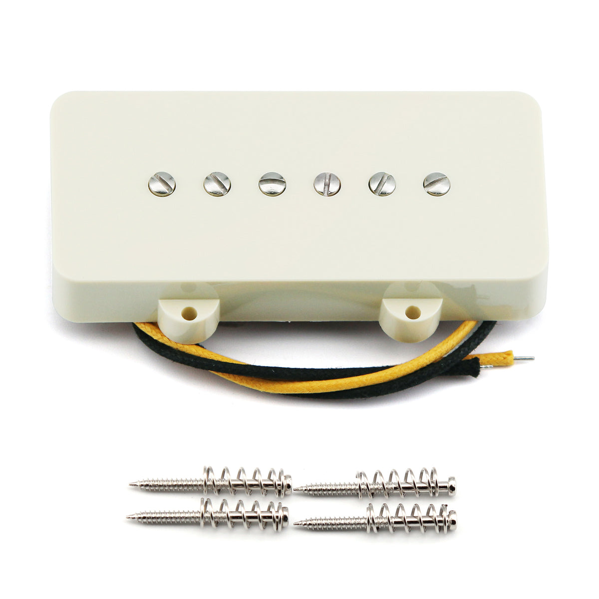 FLEOR Vintage Alnico 5 JM Electric Guitar Pickup Single Coil Neck /Bridge Pickup Aged White