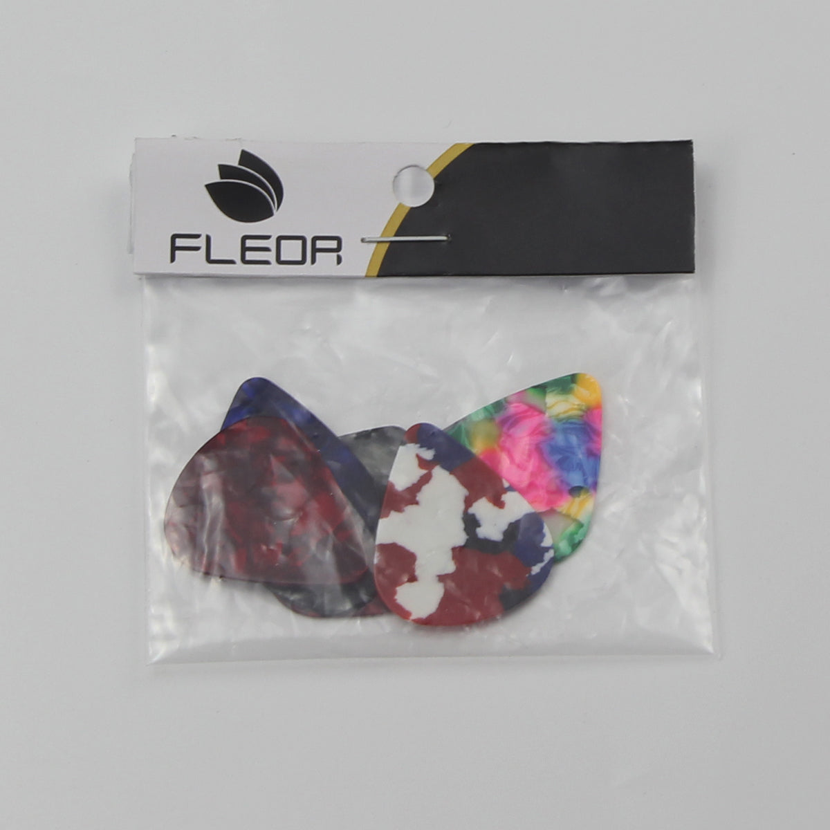 FLEOR Pearl Guitar Picks, Assorted Colors, 6pcs Set