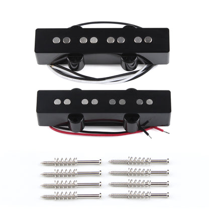 FLEOR Black Open Alnico 5 JB Bass Pickup for 4 Strings Electric Bass