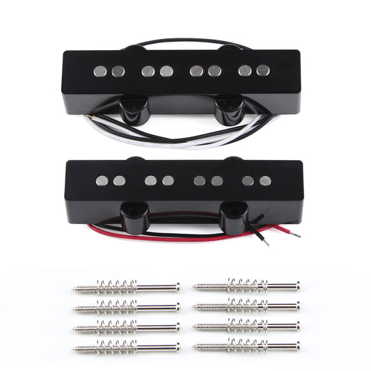 FLEOR Black Open Alnico 5 JB Bass Pickup for 4 Strings Electric Bass