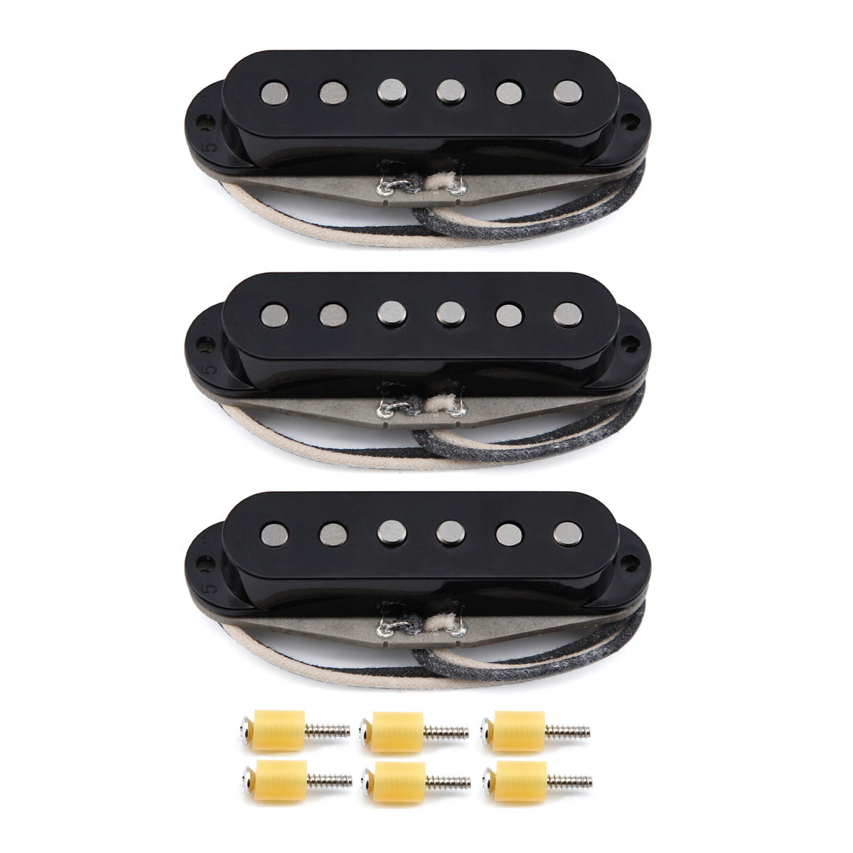 FLEOR Vintage Style SSS Alnico 5 Handwound Single Coil Pickups – Classic 60s Blues & Rock Tone for ST Style Guitars