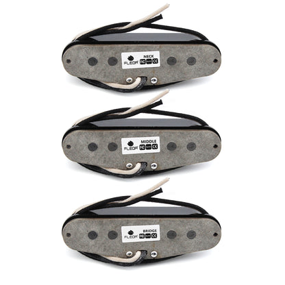 FLEOR Vintage Style SSS Alnico 5 Handwound Single Coil Pickups – Classic 60s Blues & Rock Tone for ST Style Guitars