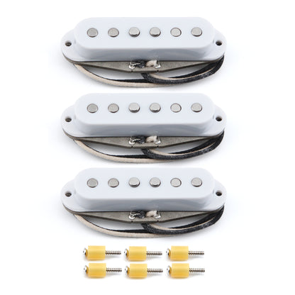 FLEOR Vintage Style SSS Alnico 5 Handwound Single Coil Pickups – Classic 60s Blues & Rock Tone for ST Style Guitars