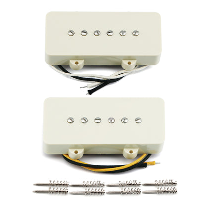 FLEOR Vintage Alnico 5 JM Electric Guitar Pickup Single Coil Neck /Bridge Pickup Aged White
