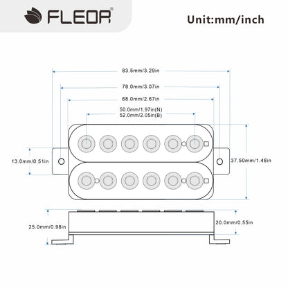 FLEOR Invader Style High Output Ceramic Guitar Humbucker Pickups
