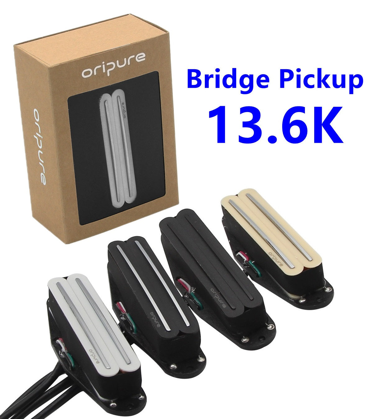 OriPure PB5 Alnico 5 Guitar Hot Rails Bridge Pickup 13.6K | iknmusic