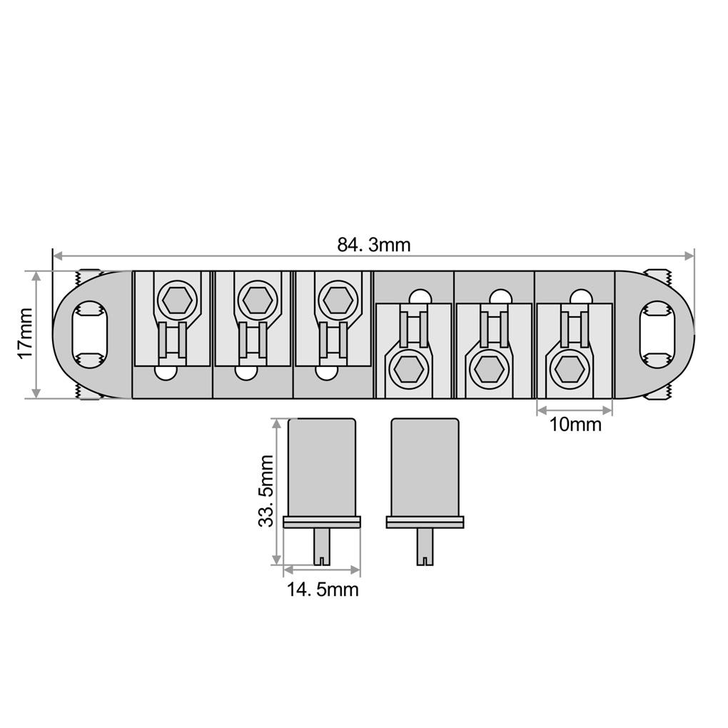 FLEOR Tune-O-Matic Roller Saddle Bridge for LP Guitar | iknmusic