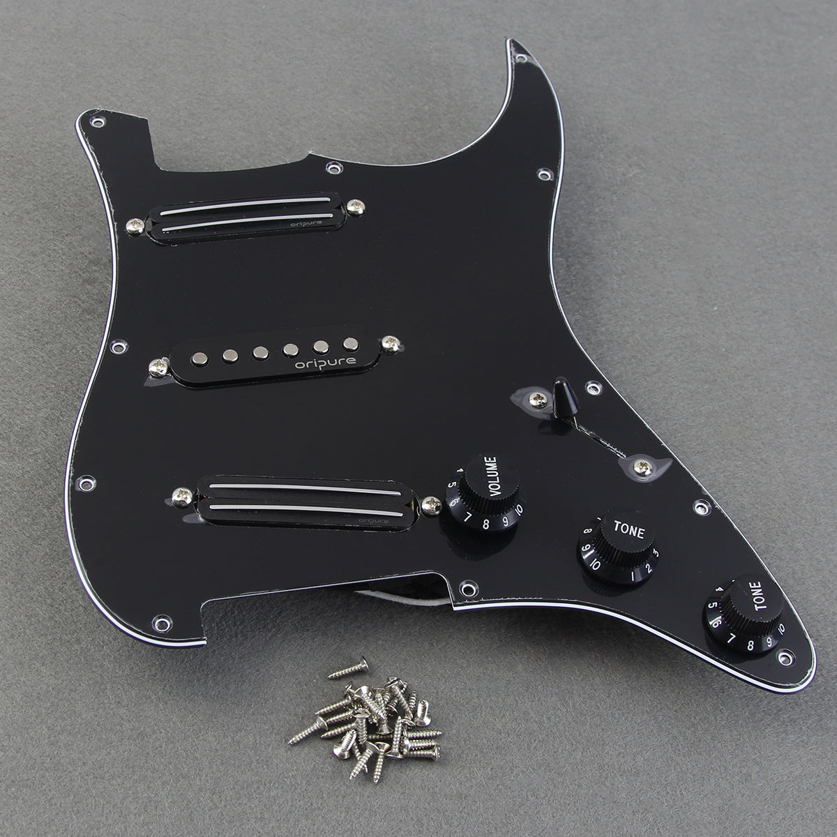 OriPure OLD-SR Alnico 5 Hot Rails Prewired Strat Pickguard SSS | iknmusic