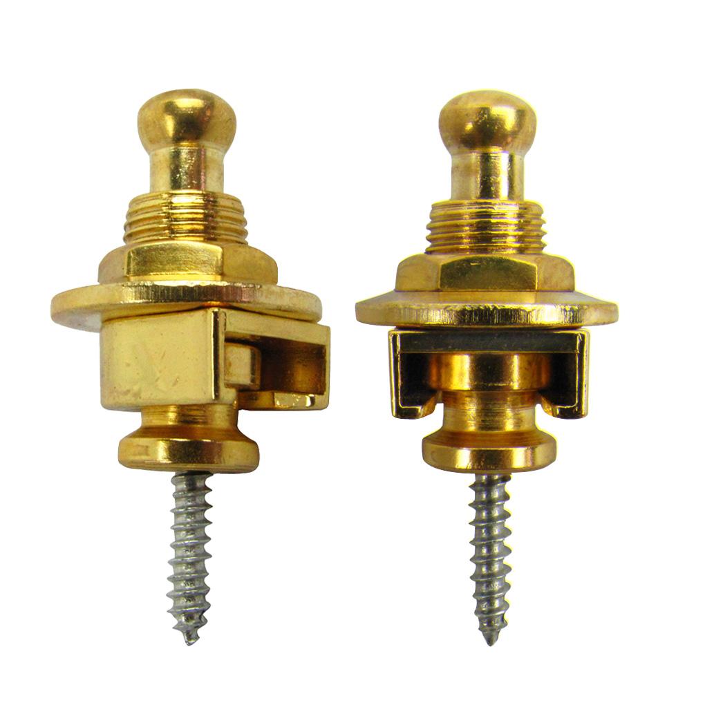 Schaller Lot De 2 Verrous Et Boutons Sangle Guitare - Chrome