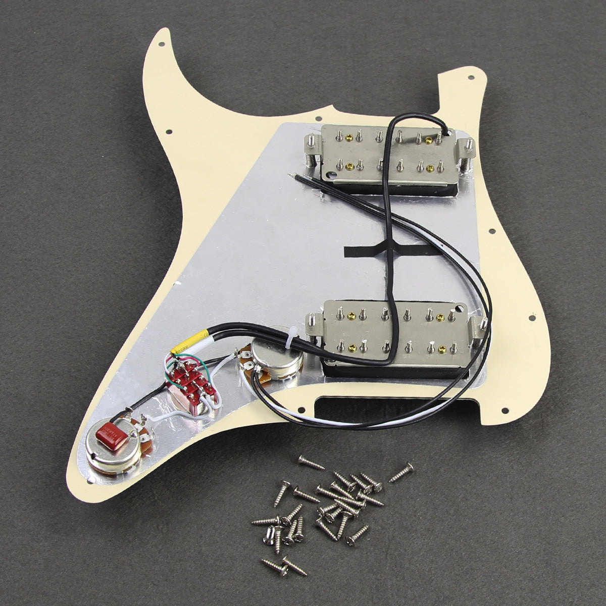 FLEOR Alnico 5 Prewired HH Strat Guitar Loaded Pickguard | iknmusic
