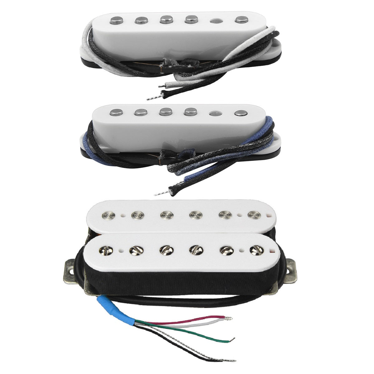 FLEOR Alnico 5 Staggered Pole Guitar Pickup SSH Set | iknmusic