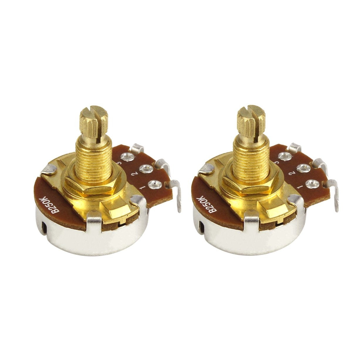 FLEOR Long Shaft Guitar Potentiometer 250k / 500k Gold | iknmusic