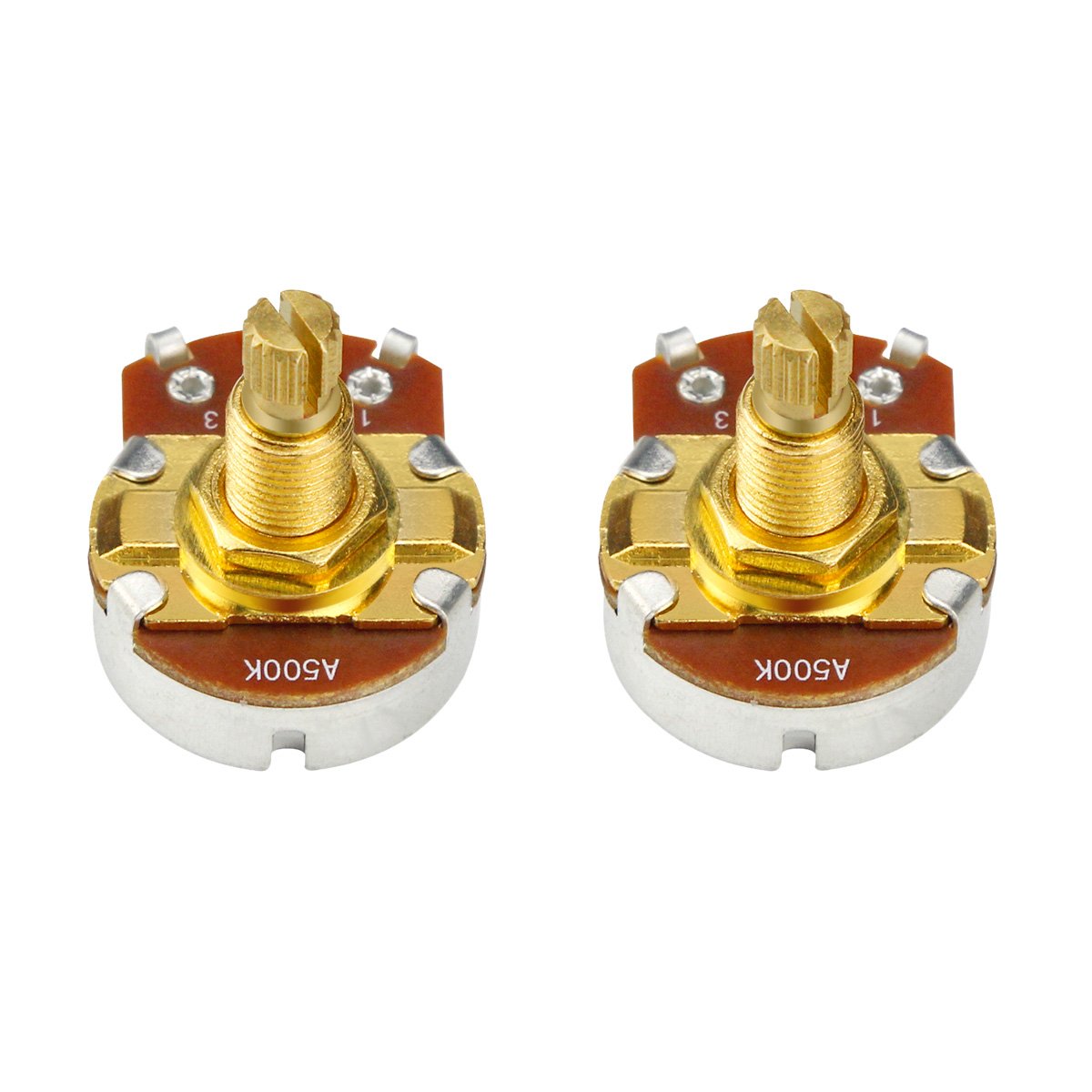 FLEOR Long Shaft Guitar Potentiometer 250k / 500k Gold | iknmusic