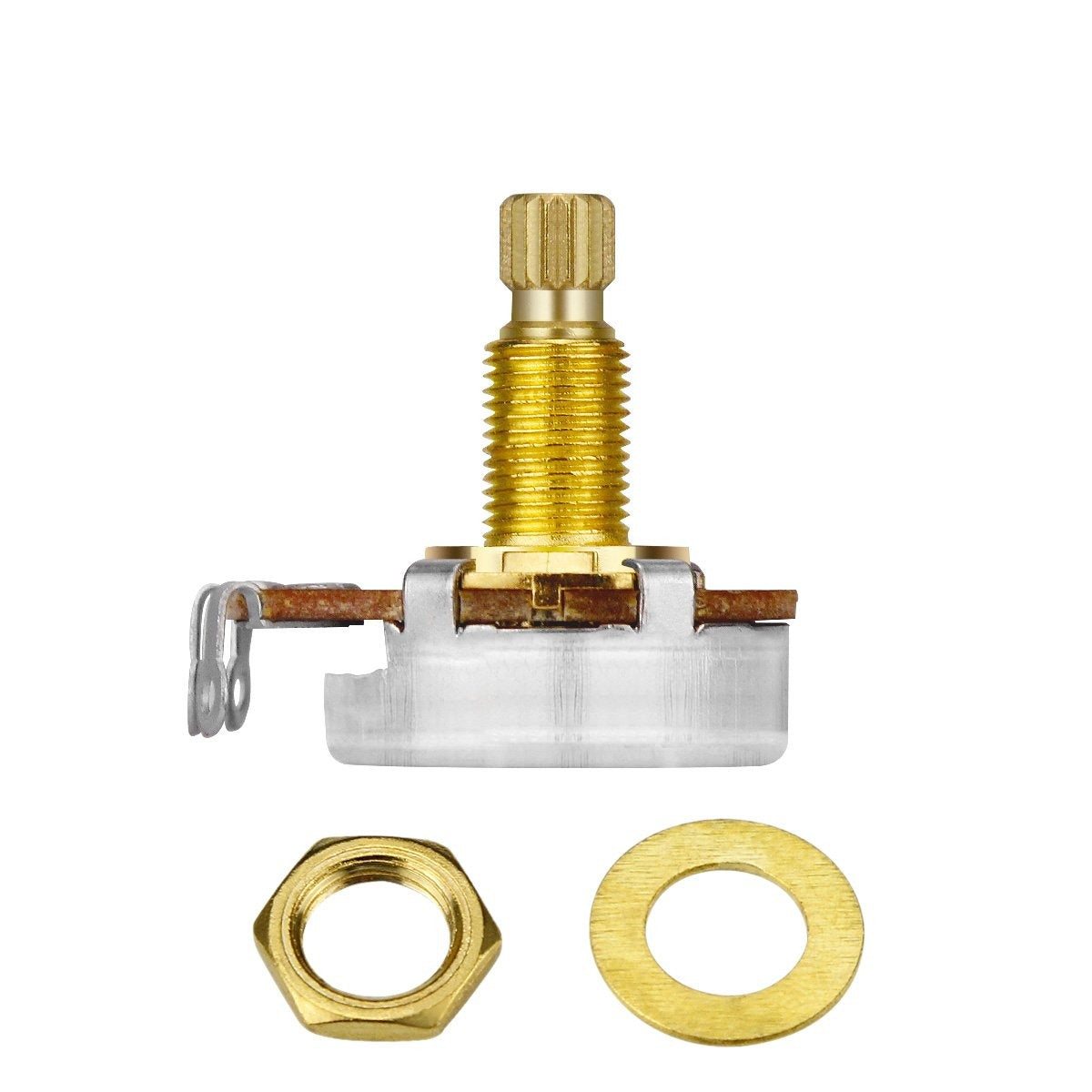 FLEOR Long Shaft Guitar Potentiometer 250k / 500k Gold | iknmusic