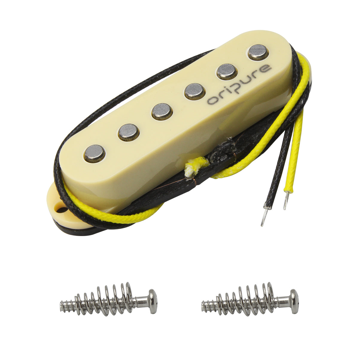 OriPure TFF566 Flat-Pole Vintage Alnico 5 Single Coil Pickup for Strat/SQ Style Electric Guitar Parts