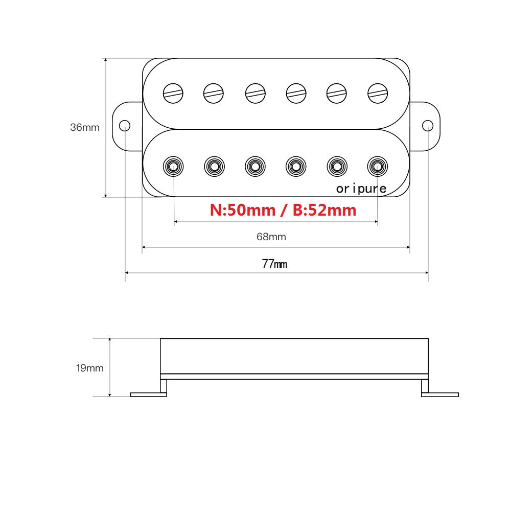 OriPure PHZ2 Alnico 2 Humbucker Pickup for Electric Guitar | iknmusic