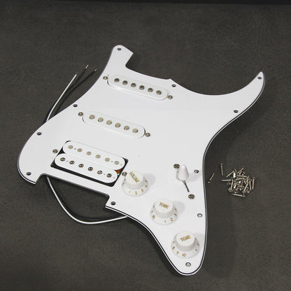 FLEOR Ceramic Prewired Guitar Pickguard Strat SSH HSS 11 Holes