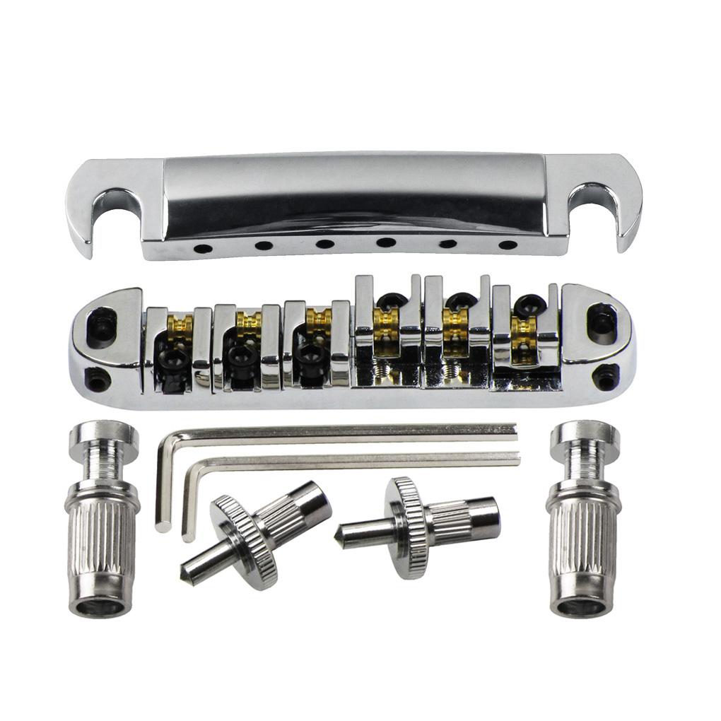 FLEOR Roller Saddle Bridge Tune-O-Matic & Tailpiece | iknmusic