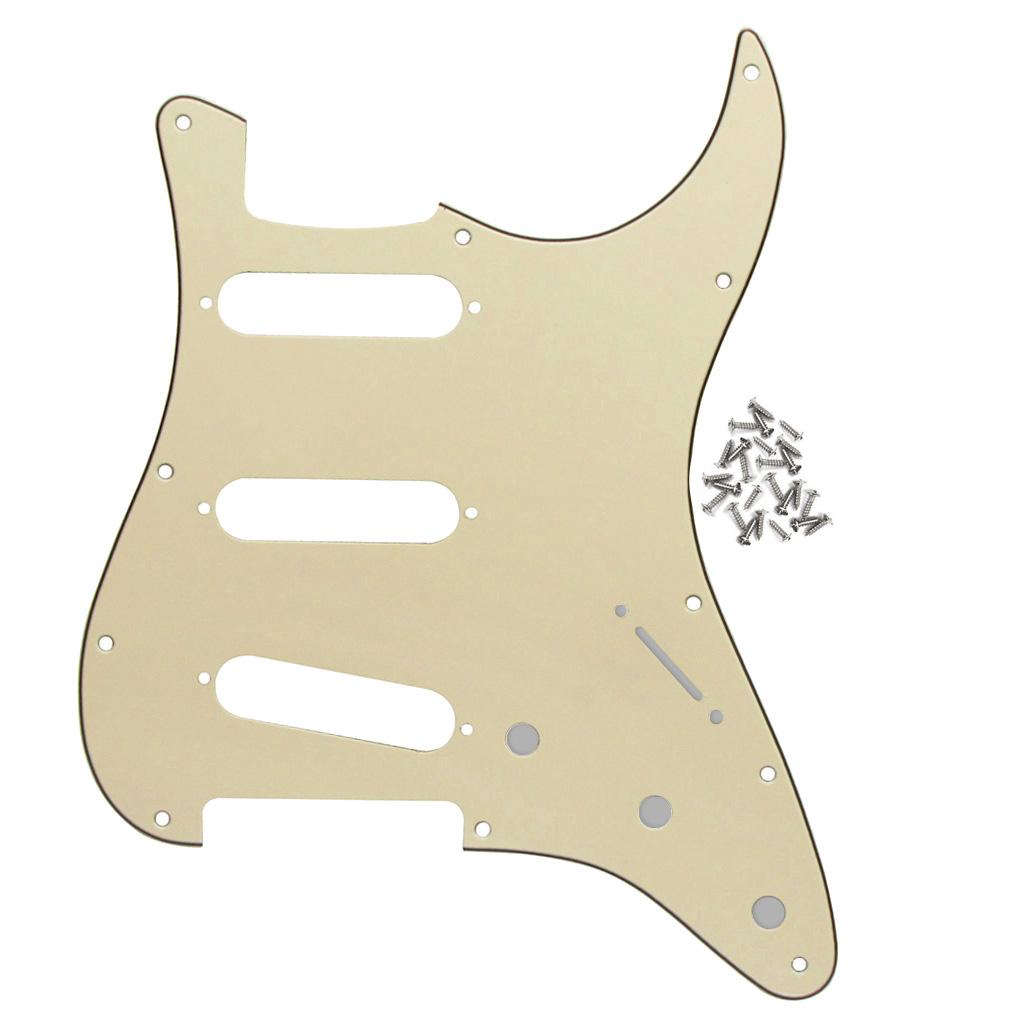 FLEOR 11 Hole Strat SSS Guitar Pickguard Scratch Plate 3Ply | iknmusic