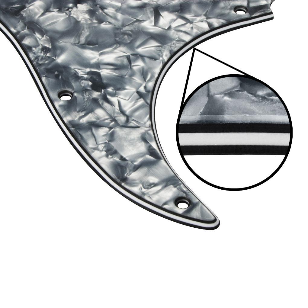 FLEOR Grey Pearl 11 Hole SSS Pickguard Back Plate Set | iknmusic