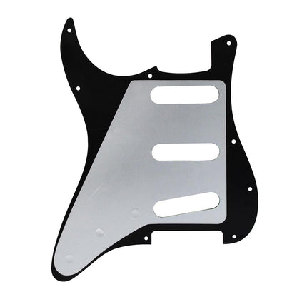 FLEOR Grey Pearl 11 Hole SSS Pickguard Back Plate Set | iknmusic