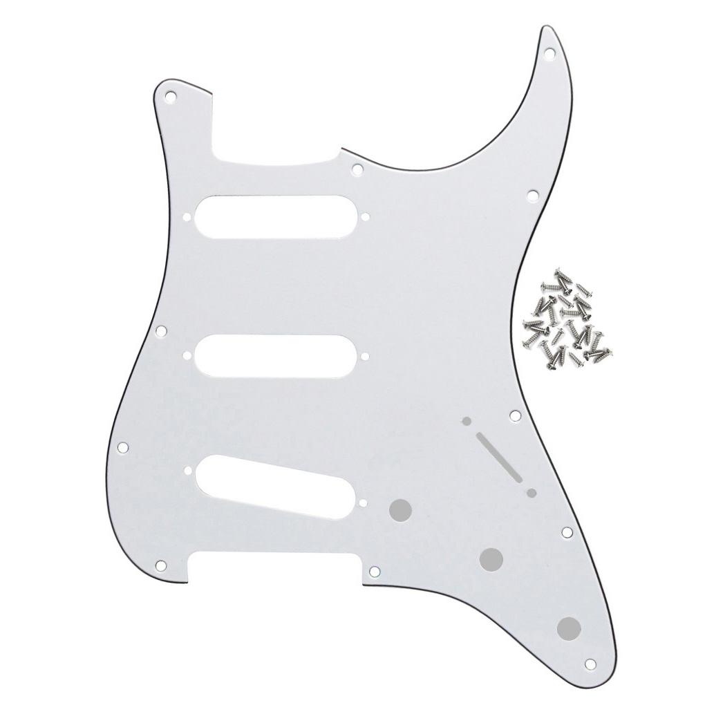 FLEOR 11 Hole Strat SSS Guitar Pickguard Scratch Plate 3Ply | iknmusic