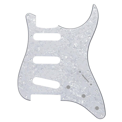 FLEOR White Pearl 11 Hole SSS Guitar Pickguard Kit | iknmusic