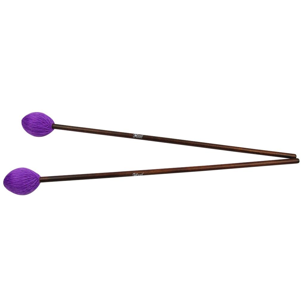FLEET Pair of Marimba Mallets Purple Soft Yarn Head | iknmusic