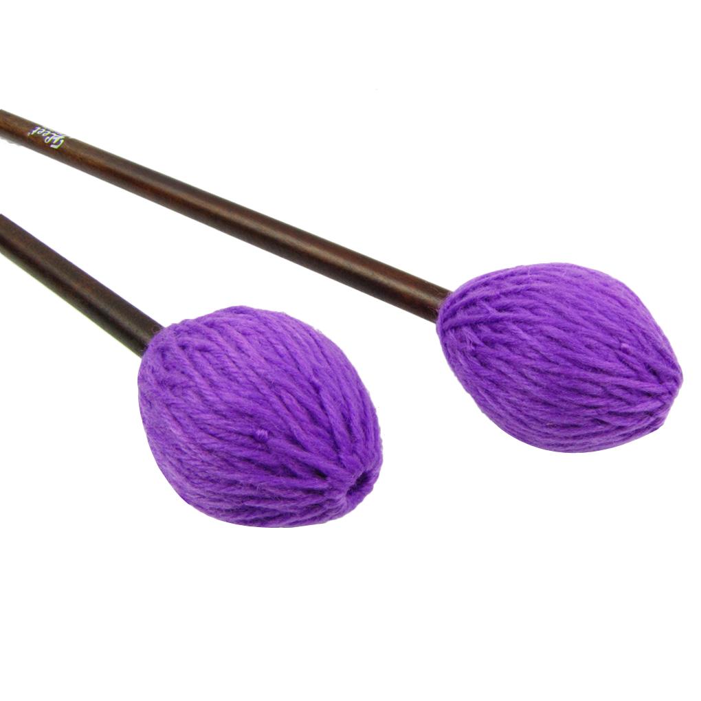 FLEET Pair of Marimba Mallets Purple Soft Yarn Head | iknmusic