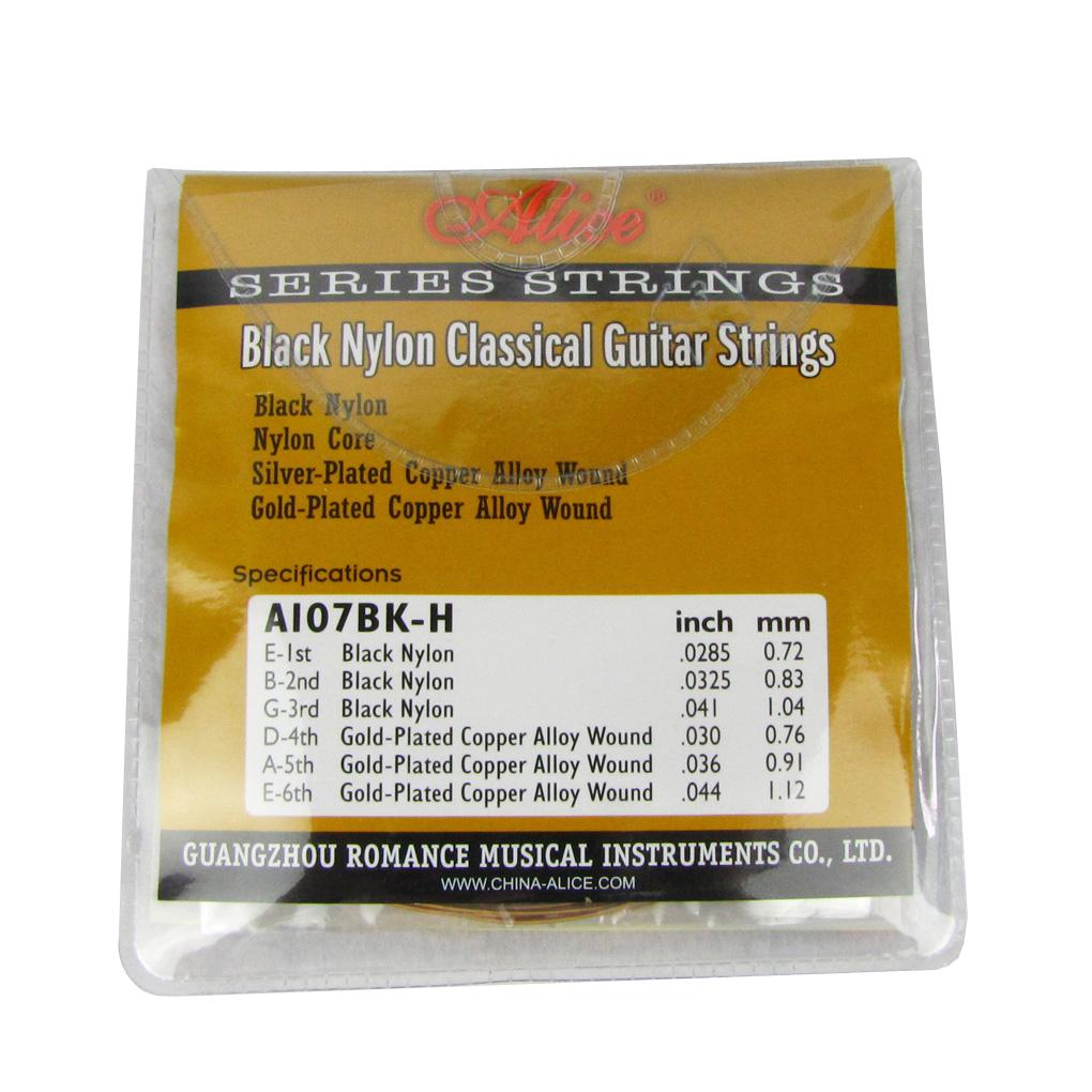 Alice Black Nylon Classical Guitar Strings Set A107BK-H | iknmusic