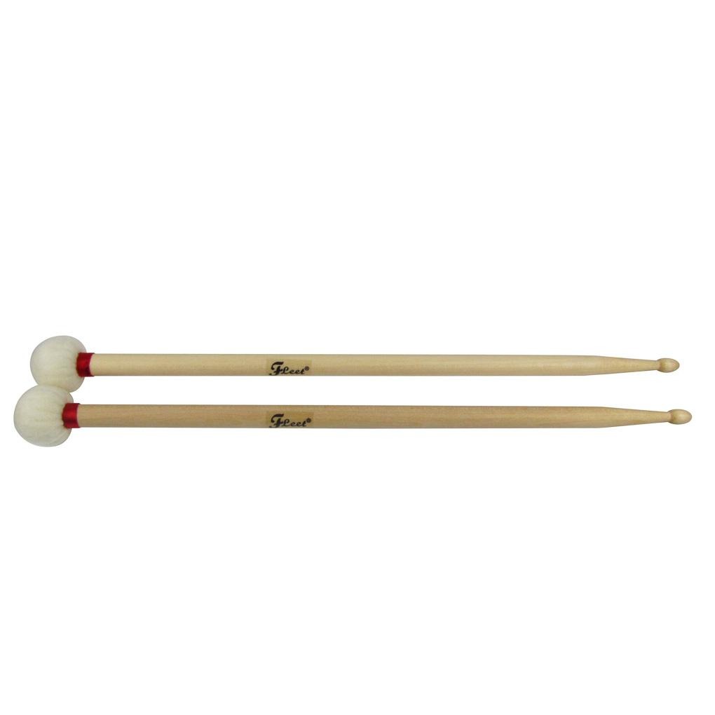 FLEET Drumsticks Drum Sticks Mallets Double End Head | iknmusic