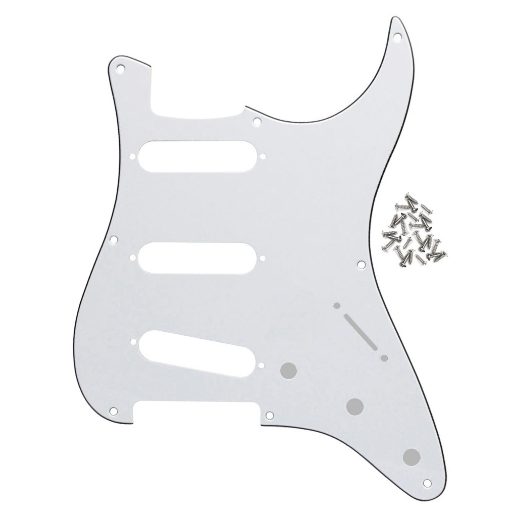 FLEOR Vintage 8 Hole Strat Pickguard SSS witth Screws | iknmusic