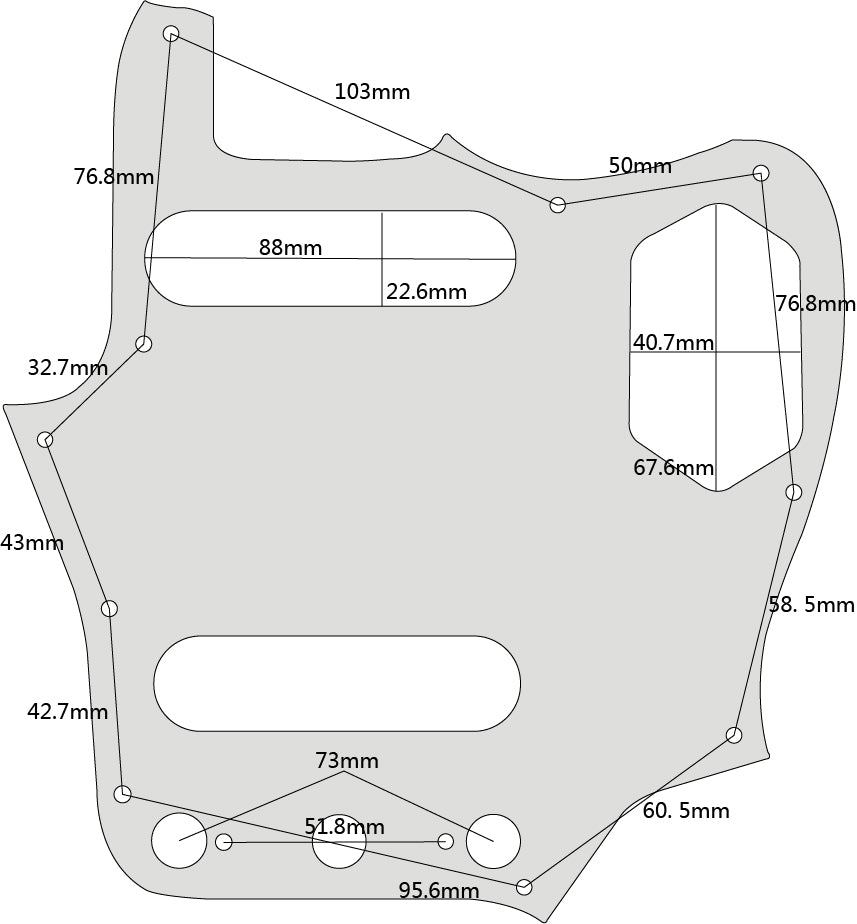 FLEOR Guitar Pickguard Scratch Plate for Jaguar Guitar | iknmusic