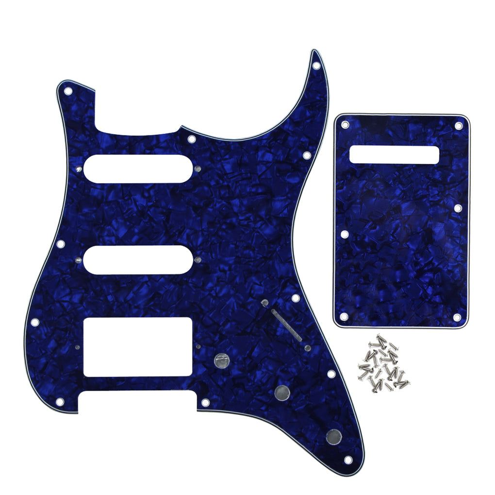 FLEOR 11 Hole SSH HSS Guitar Pickguard Strat & Back Plate | iknmusic