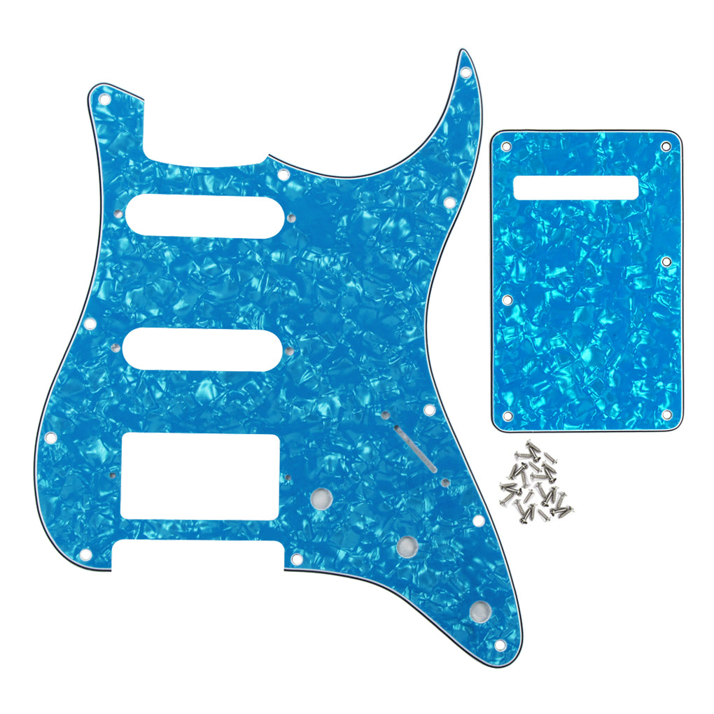 FLEOR 11 Hole SSH HSS Guitar Pickguard Strat & Back Plate | iknmusic