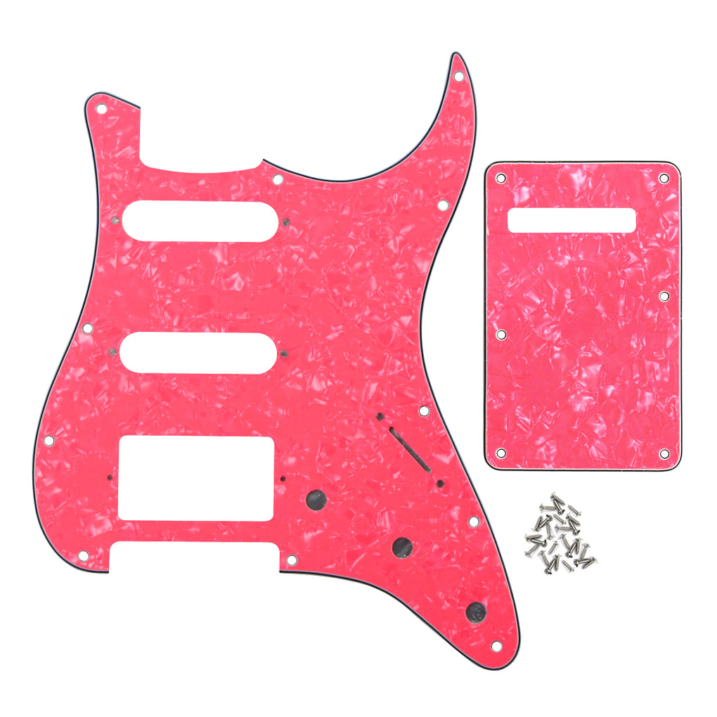 FLEOR 11 Hole SSH HSS Guitar Pickguard Strat & Back Plate | iknmusic