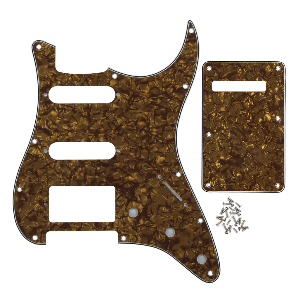 FLEOR 11 Hole SSH HSS Guitar Pickguard Strat & Back Plate | iknmusic