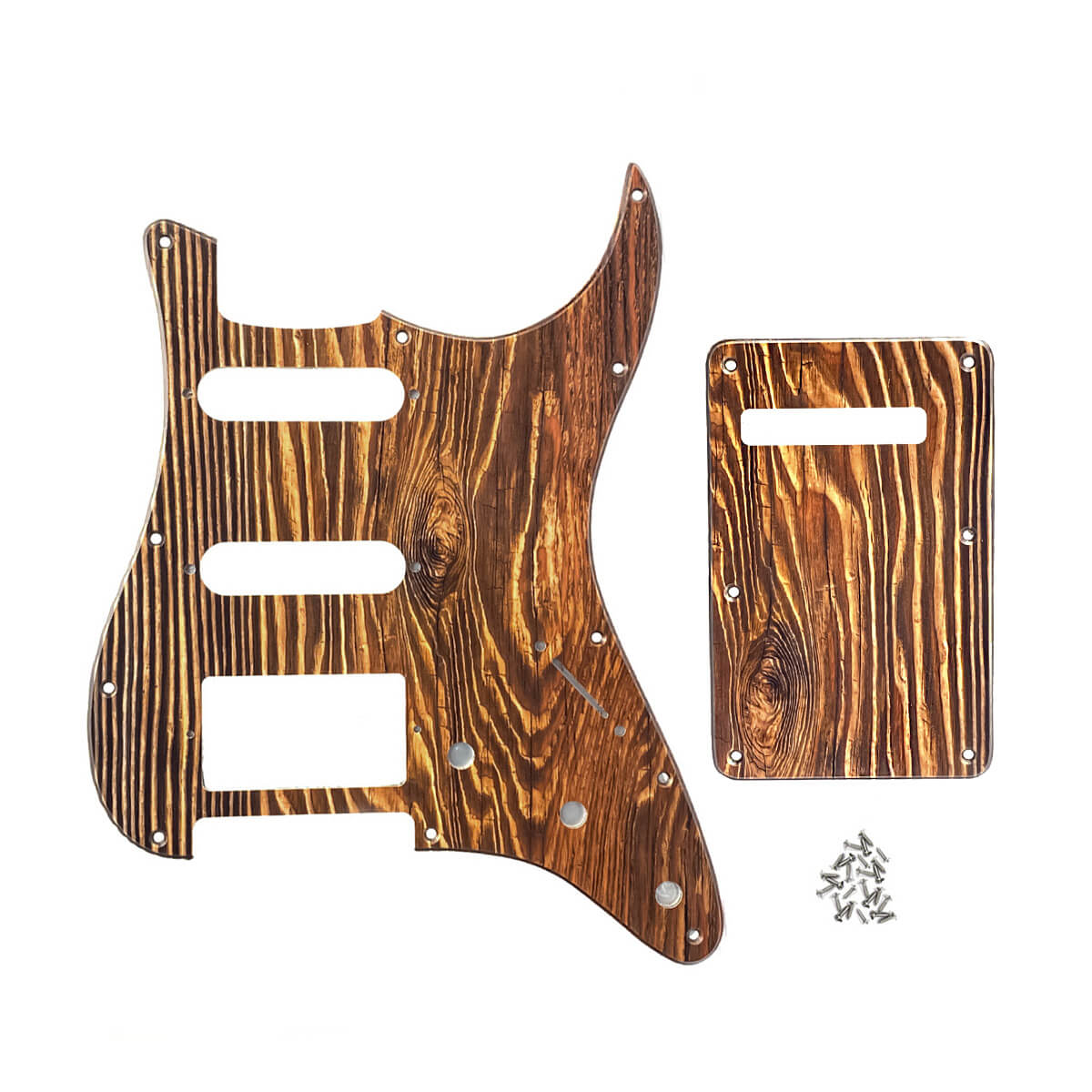 FLEOR 11 Hole SSH HSS Guitar Pickguard Strat & Back Plate | iknmusic