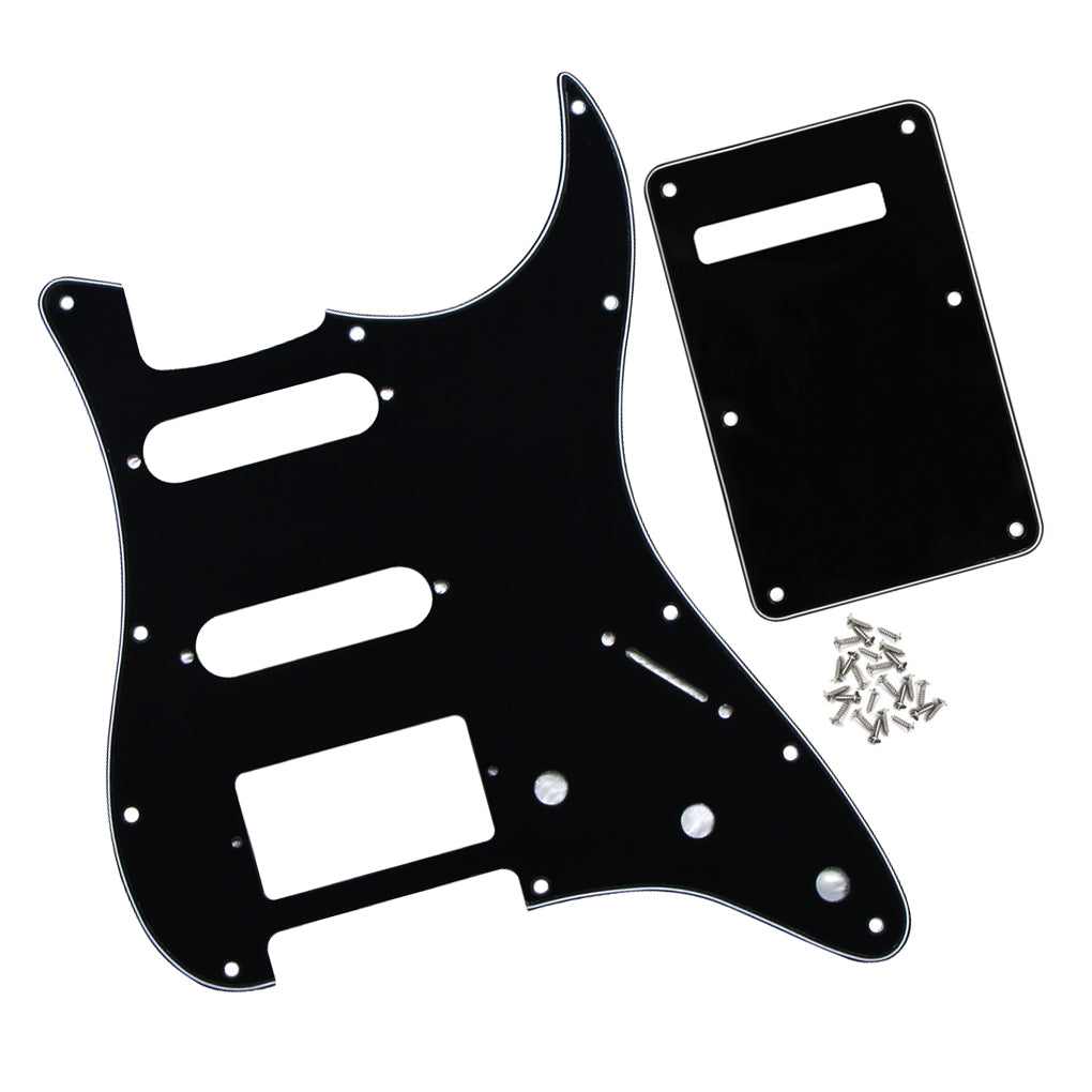 FLEOR 11 Hole SSH HSS Guitar Pickguard Strat & Back Plate | iknmusic