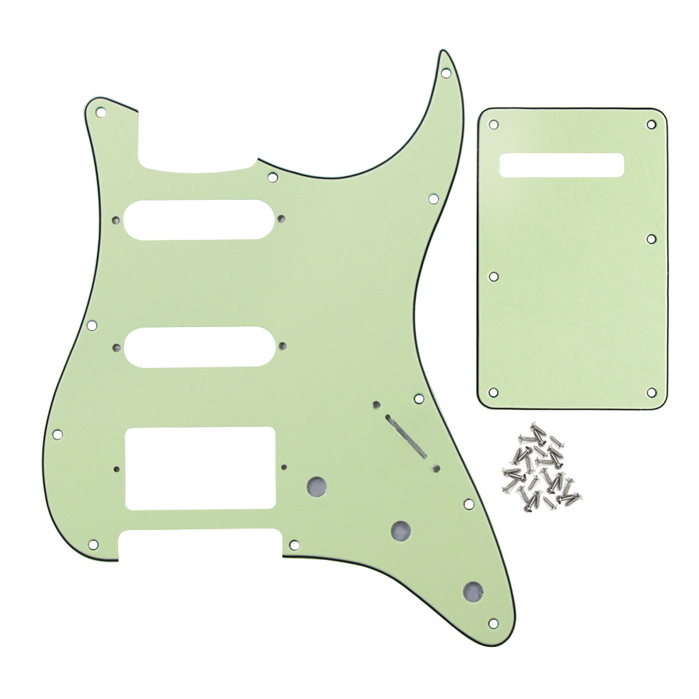 FLEOR 11 Hole SSH HSS Guitar Pickguard Strat & Back Plate | iknmusic