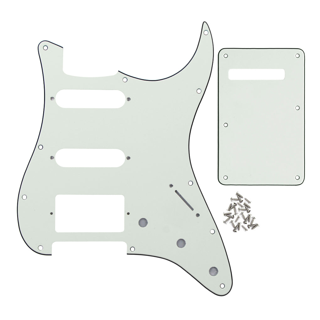 FLEOR 11 Hole SSH HSS Guitar Pickguard Strat & Back Plate | iknmusic