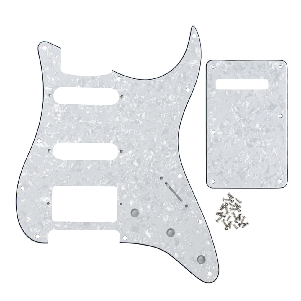 FLEOR 11 Hole SSH HSS Guitar Pickguard Strat & Back Plate | iknmusic